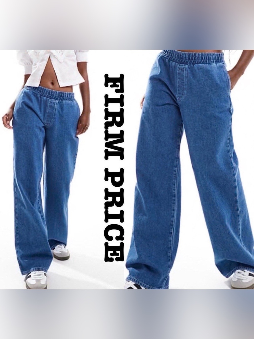 Stylish Pull On Wide Leg Jeans